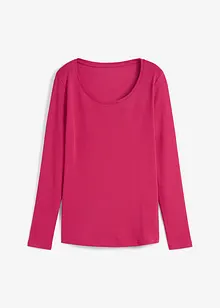 Maglia a maniche lunghe con scollo rotondo in puro cotone biologico, bonprix