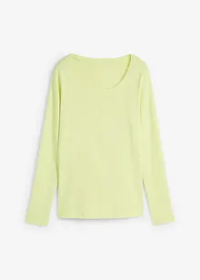 Maglia a maniche lunghe con scollo rotondo in puro cotone biologico, bonprix