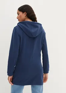 Felpa lunga con cerniera e tasche zippate, bonprix