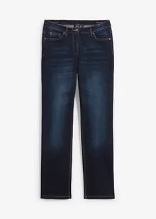 Jeans straight in cotone con cinta comoda, vita media, bonprix