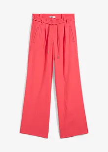 Pantaloni paper bag in misto lino leggero, bonprix