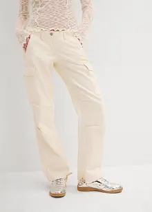 Pantaloni cargo in puro cotone, bonprix