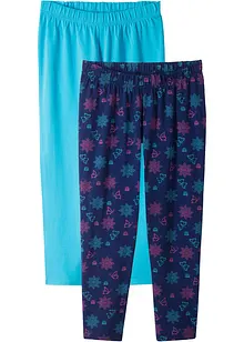 Leggings a pinocchietto con cotone biologico (pacco da 2), bonprix