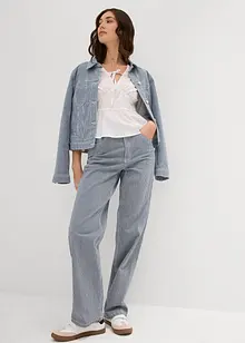 Blusa arricciata con cuciture elasticizzate, bonprix