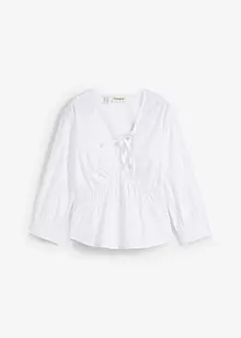 Blusa arricciata con cuciture elasticizzate, bonprix