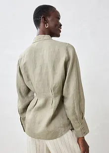 Camicetta sciancrata in puro lino, bonprix