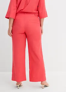 Pantaloni paper bag in misto lino leggero, bonprix