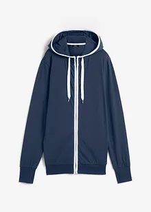 Felpa elasticizzata con zip e cotone, bonprix