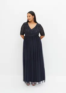 Abito lungo con paillettes, bonprix