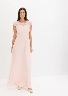 Abito in chiffon con pizzo e fascia da allacciare, bonprix