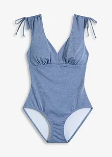 Costume intero glitterato con effetto modellante leggero, bonprix
