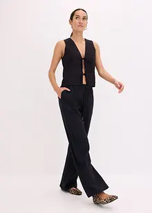 Pantaloni larghi con effetto operato, bonprix