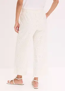 Pantaloni culotte con ricami traforati, bonprix