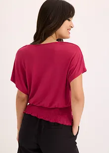 Maglia con fondo smock, bonprix