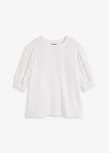 Maglia traforata con volant, bonprix