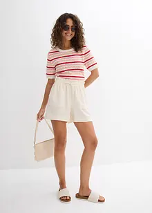 Shorts paper bag in misto lyocell fluente, bonprix