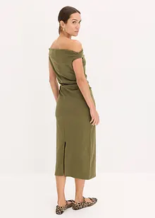 Abito midi con spalle scoperte, bonprix