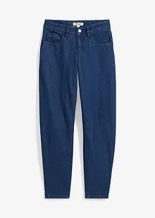 Jeans barrel in cotone biologico, vita media, bonprix