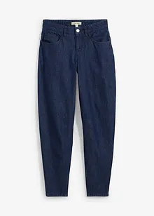 Jeans barrel in cotone biologico, vita media, bonprix