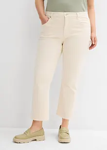 Jeans flared cropped, vita alta, bonprix
