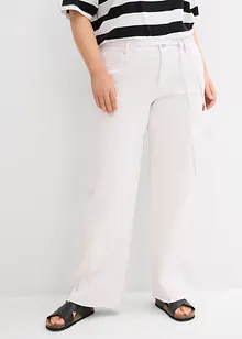 Jeans wide leg con cintura, vita media, bonprix