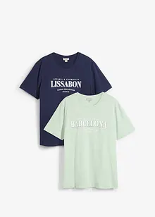 T-shirt (pacco da 2) in puro cotone biologico, bonprix