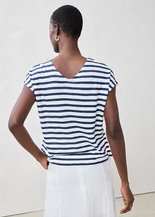 Maglia in lino con maniche a pipistrello e scollo a V, bonprix