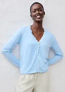 Cardigan in filato fine misto seta, bonprix