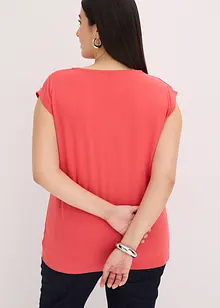 Maglia in morbido tessuto misto viscosa con scollo a cascata, bonprix