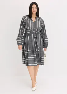 Abito midi a righe in puro cotone, bonprix