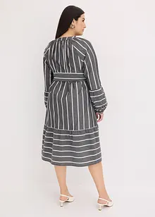 Abito midi a righe in puro cotone, bonprix