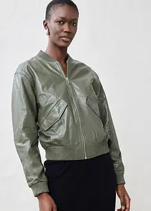 Bomber in nappa di agnello, bonprix