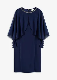 Miniabito bodycon con mantellina staccabile, bonprix
