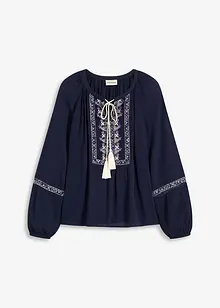 Blusa oversize con ricamo, bonprix
