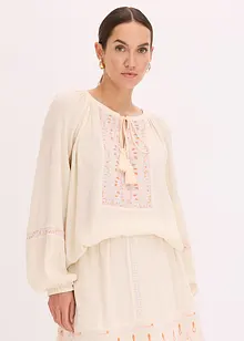 Blusa oversize con ricamo, bonprix