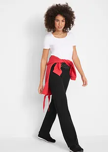 Pantaloni in maglina con cinta risvoltabile, straight, bonprix