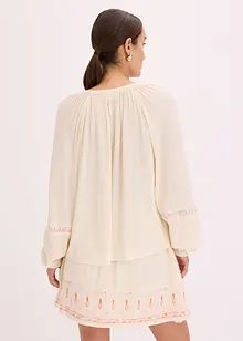 Blusa oversize con ricamo, bonprix