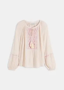 Blusa oversize con ricamo, bonprix