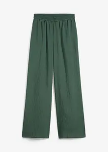 Pantaloni in misto viscosa crinkle strutturato, bonprix