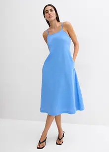 Abito midi in misto viscosa con corpino a fascia, bonprix