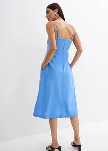 Abito midi in misto viscosa con corpino a fascia, bonprix