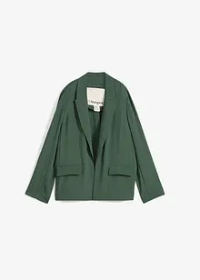 Blazer in misto viscosa crinkle strutturato, bonprix