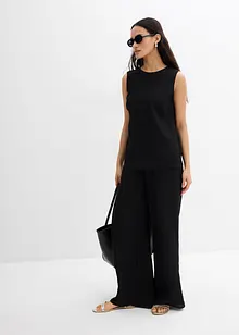 Top in misto viscosa crinkle, bonprix