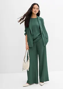 Blazer in misto viscosa crinkle strutturato, bonprix