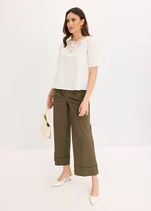 Blusa a maniche corte con pizzo, bonprix