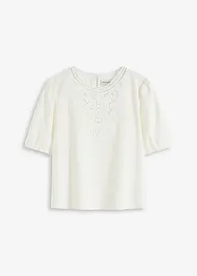 Blusa a maniche corte con pizzo, bonprix