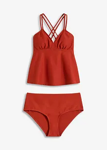 Tankini in tessuto a trama operata (set 2 pezzi), bonprix