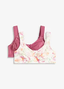 Reggiseno minimizer senza ferretto con cotone (pacco da 2), bonprix