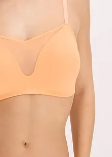 Reggiseno con coppe preformate e mesh, senza ferretto, bonprix