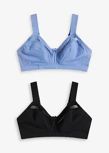 Reggiseno senza ferretto con cotone biologico (pacco da 2), bonprix
